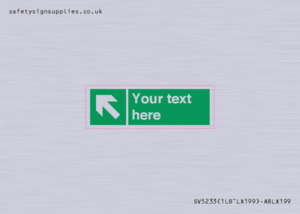 Custom Arrow Top Left Sign